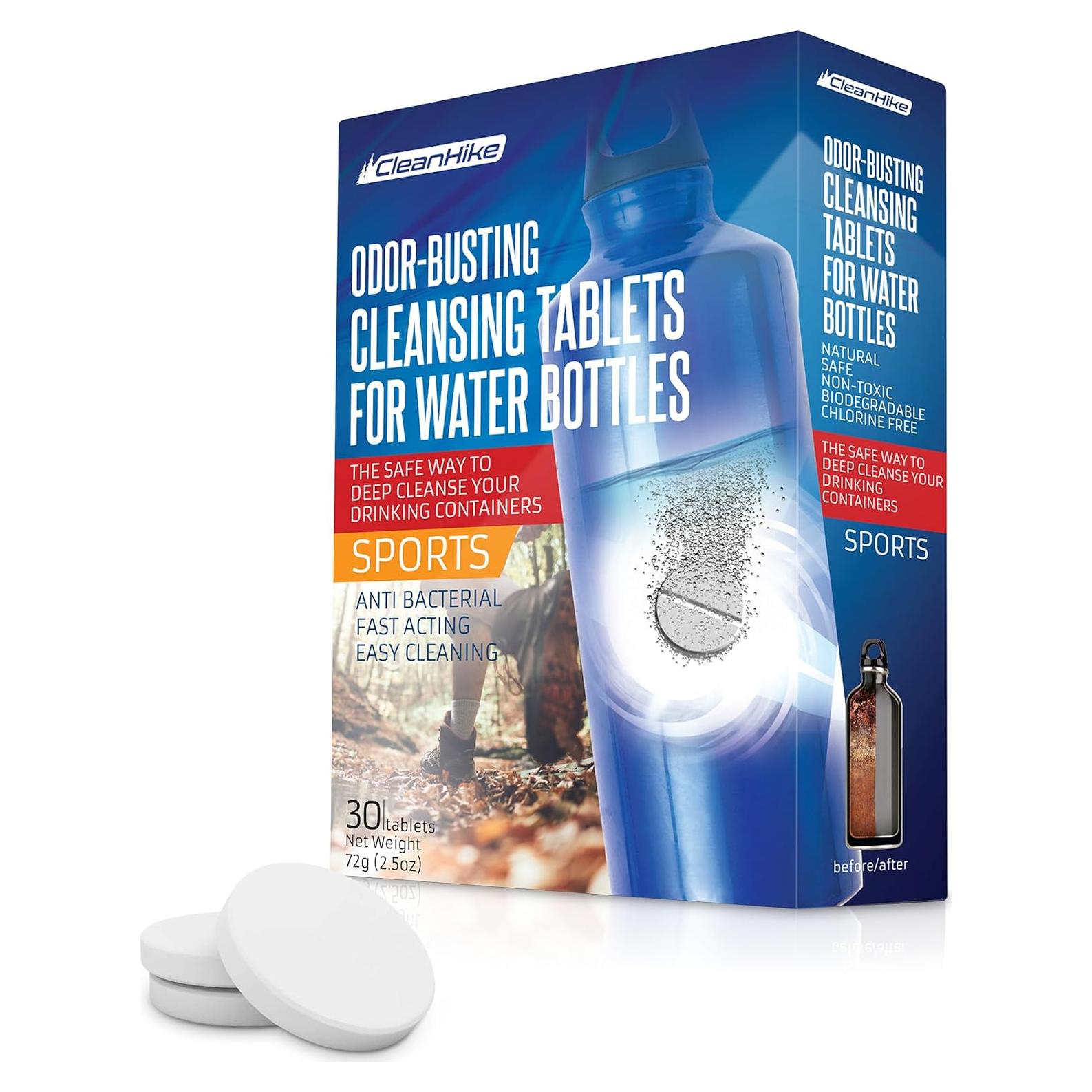 Tabletas de Limpieza CleanHike para Botellas de Agua - 30 Unidades