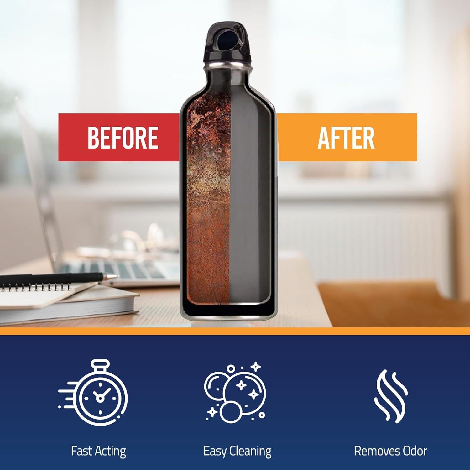 Tabletas de Limpieza CleanHike para Botellas de Agua - 30 Unidades