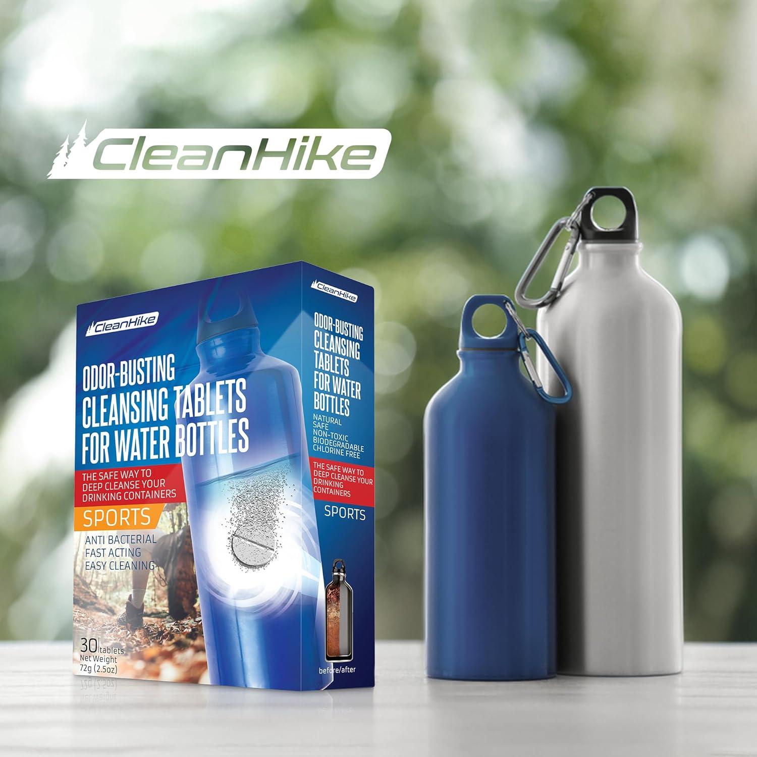 Tabletas de Limpieza CleanHike para Botellas de Agua - 30 Unidades