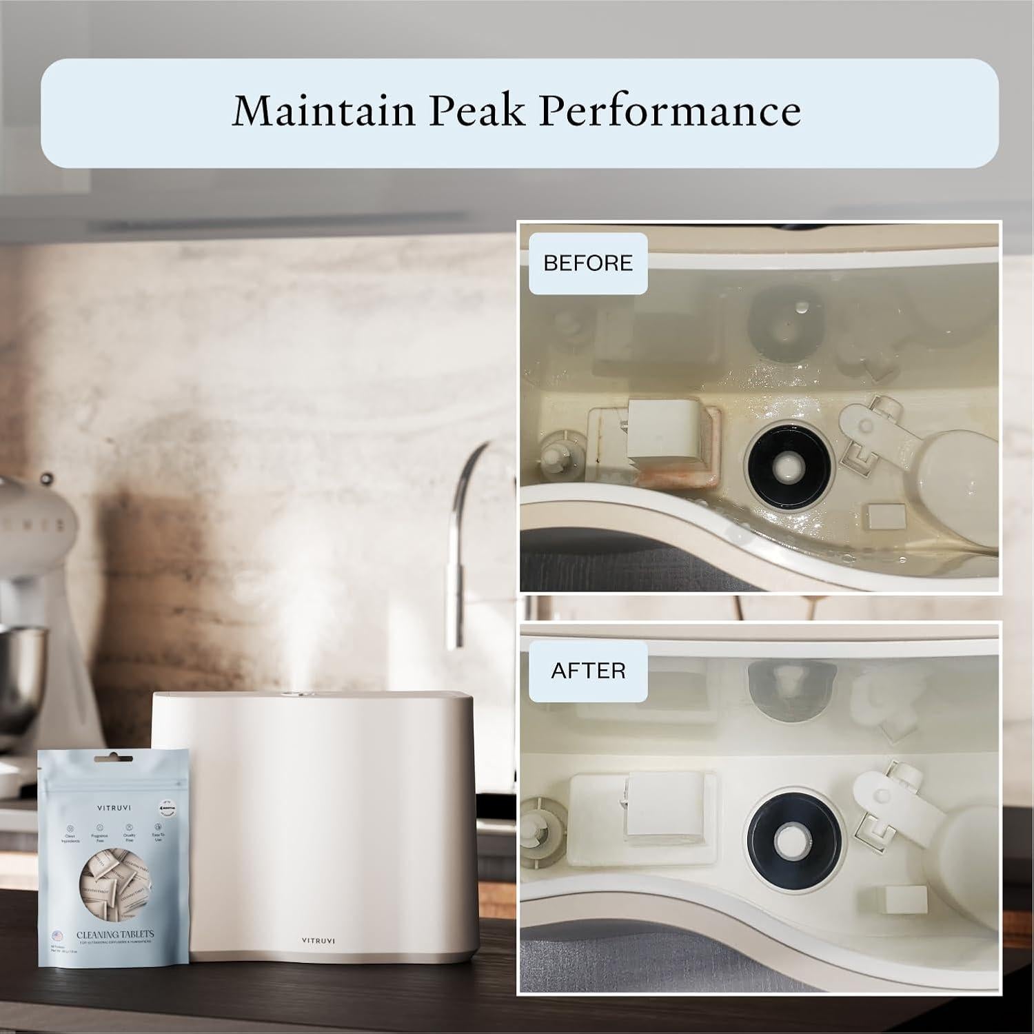 Tabletas de Limpieza Vitruvi para Difusores y Humidificadores - 18 Unidades
