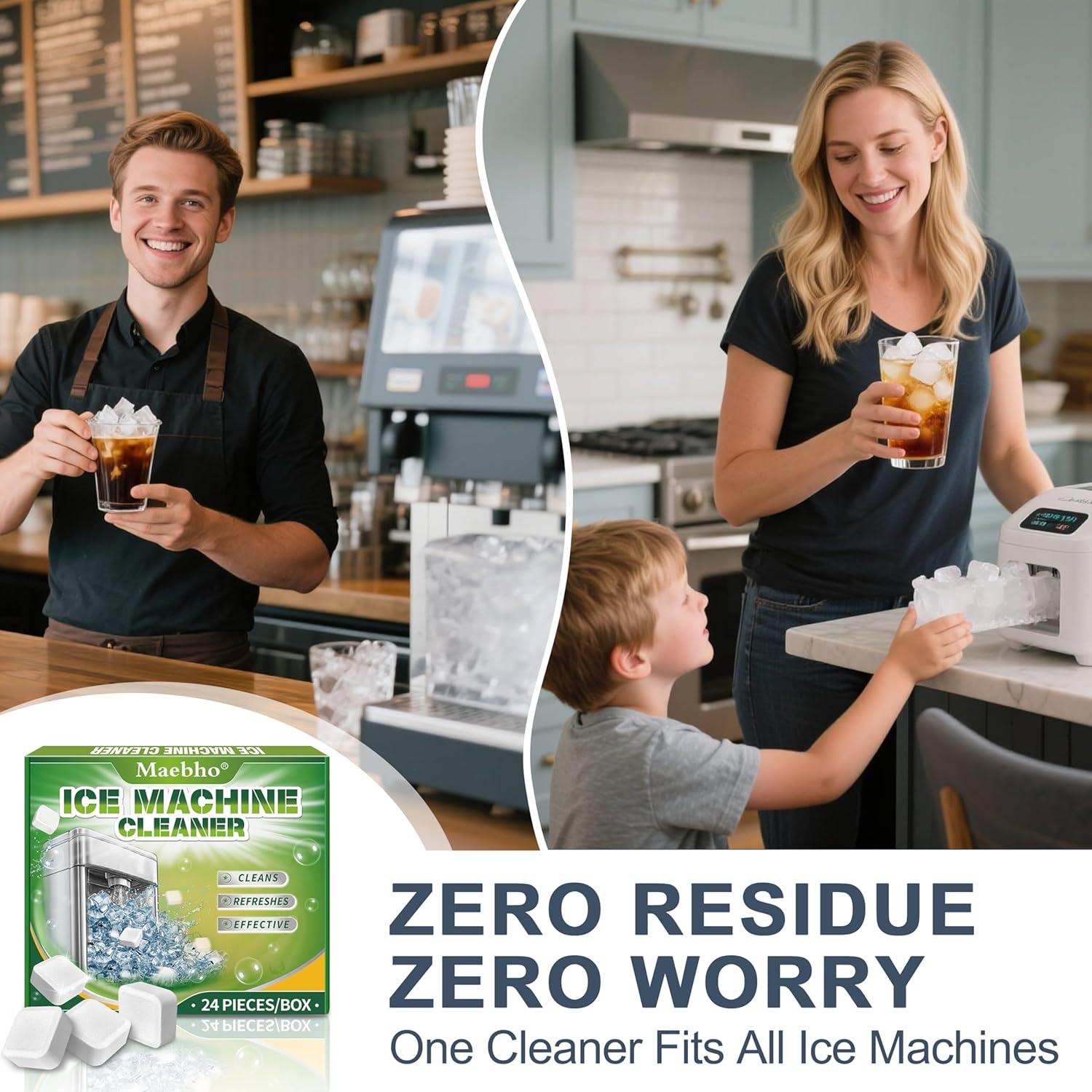 Limpiador de Máquina de Hielo Maebho - 24 Tabletas Sin Olor