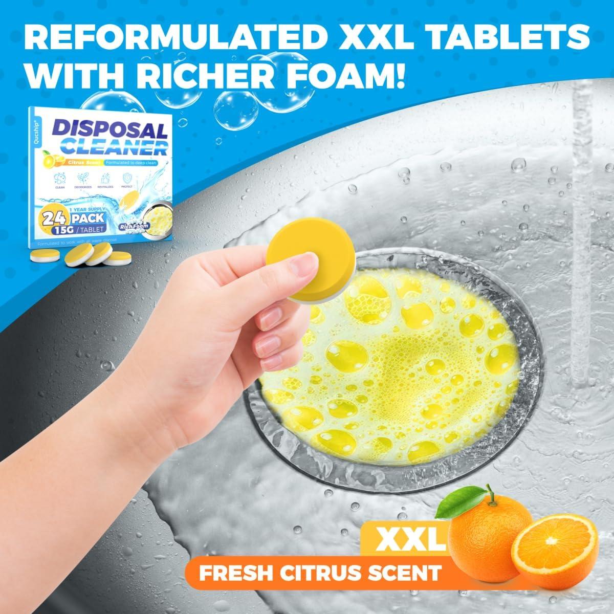 Tabletas Limpiadoras y Desodorantes Qucship 24 Unidades Aroma Cítricos