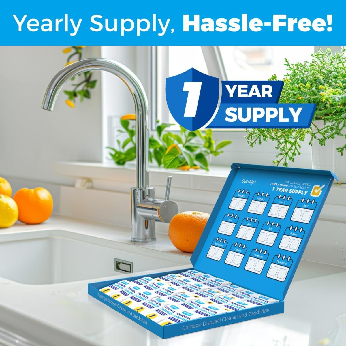 Tabletas Limpiadoras y Desodorantes Qucship 24 Unidades Aroma Cítricos