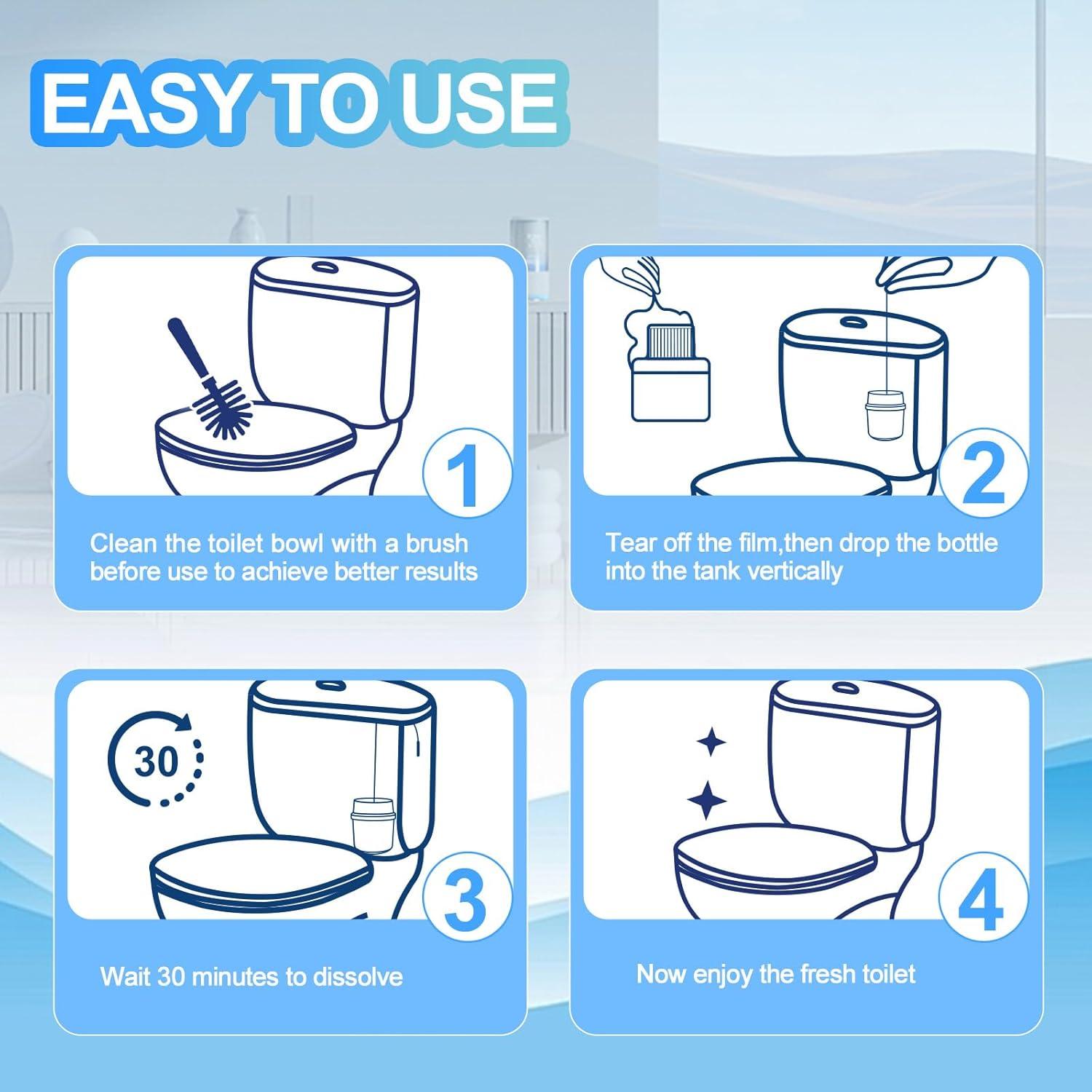 Limpiador de Inodoro KIISIISO - 6 Botellas Automáticas 1.2kg