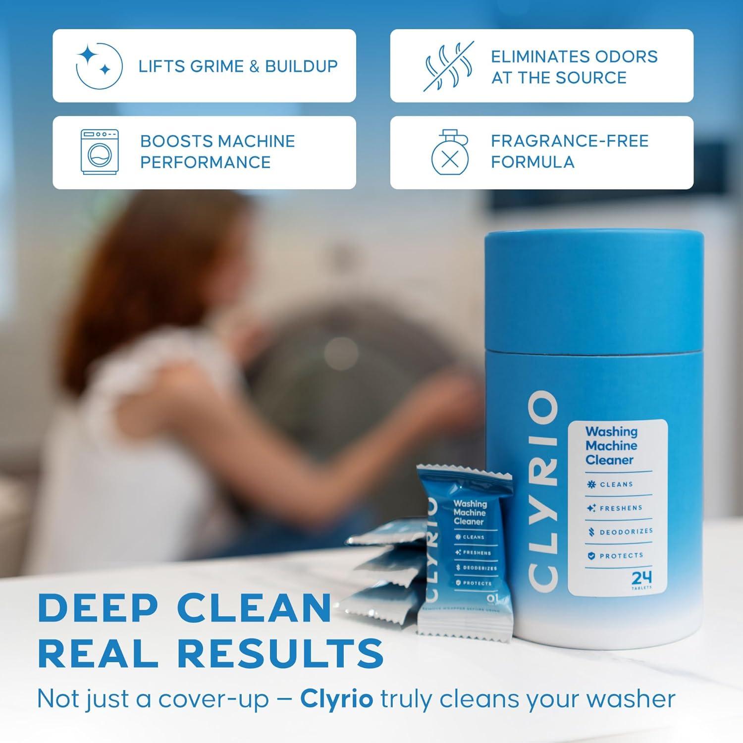 Limpiador de Lavadora Clyrio - 24 Tabletas Concentradas