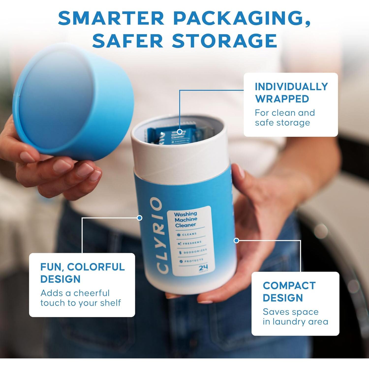 Limpiador de Lavadora Clyrio - 24 Tabletas Concentradas