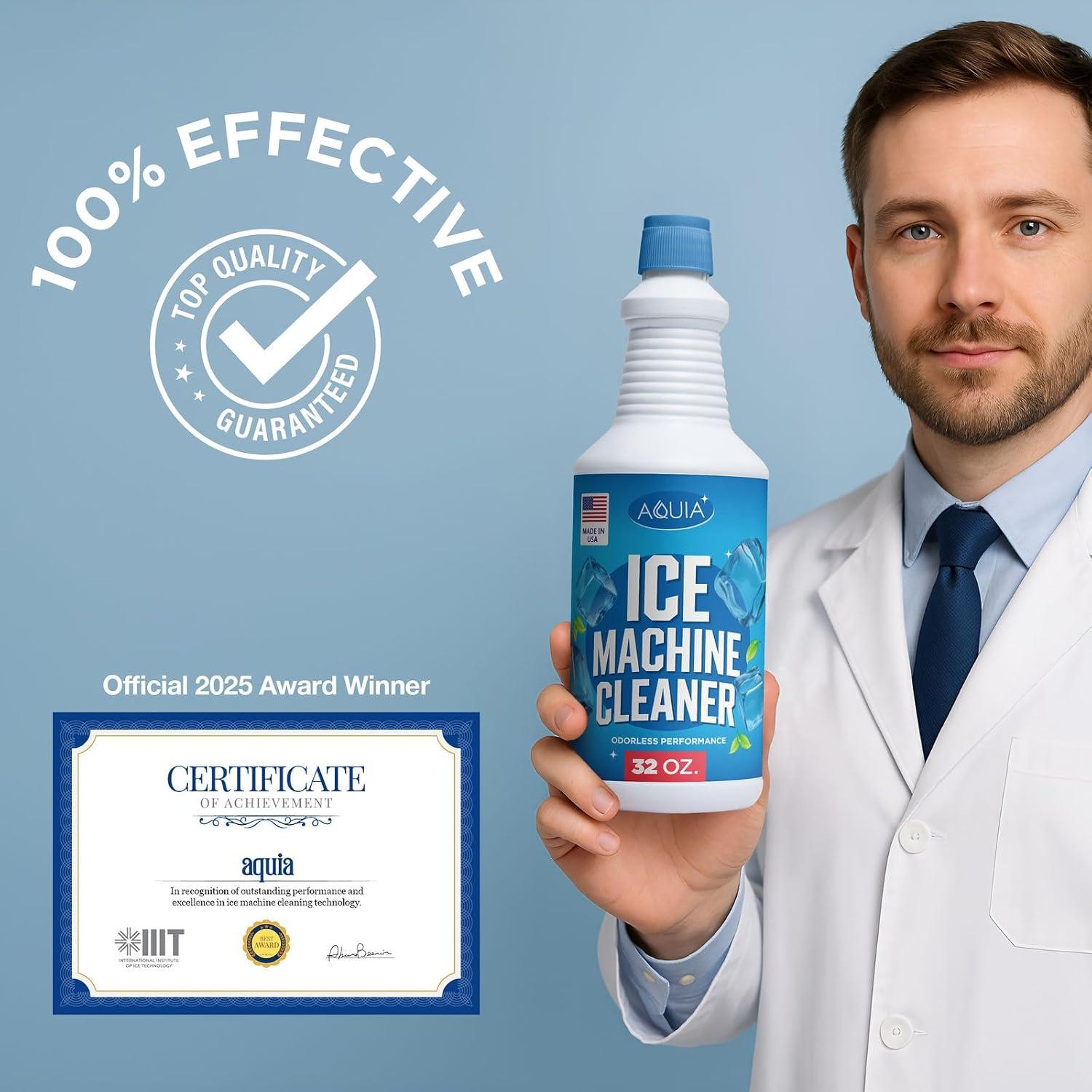 Limpiador y Desincrustante de Hielo Aquia 946 ml - Efectivo para Todas las Marcas