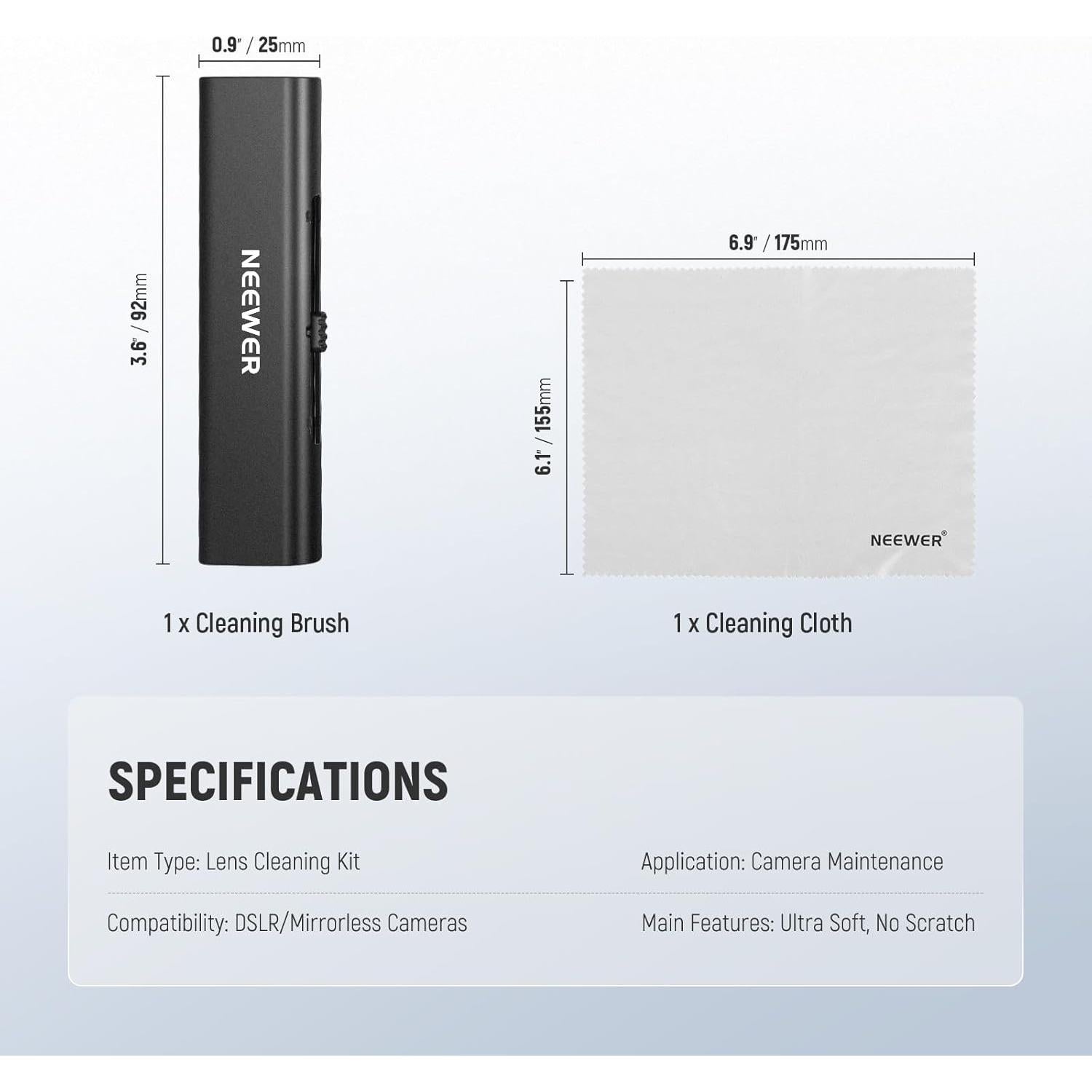 Kit de Limpieza de Lentes NEEWER HM-45 con Bolígrafo y Paño