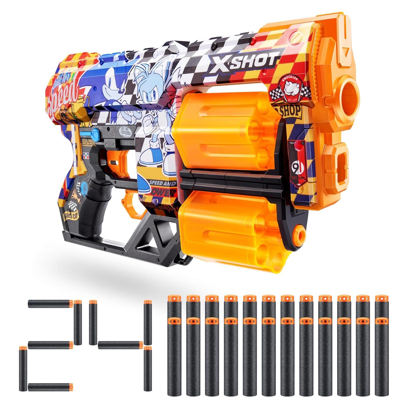 X-Shot Skins Dread Sonic Blaster con 24 Dardos - ZURU