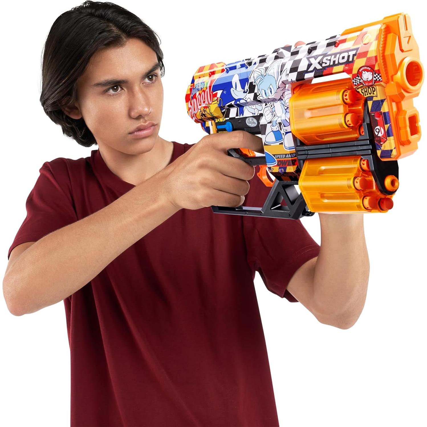 X-Shot Skins Dread Sonic Blaster con 24 Dardos - ZURU