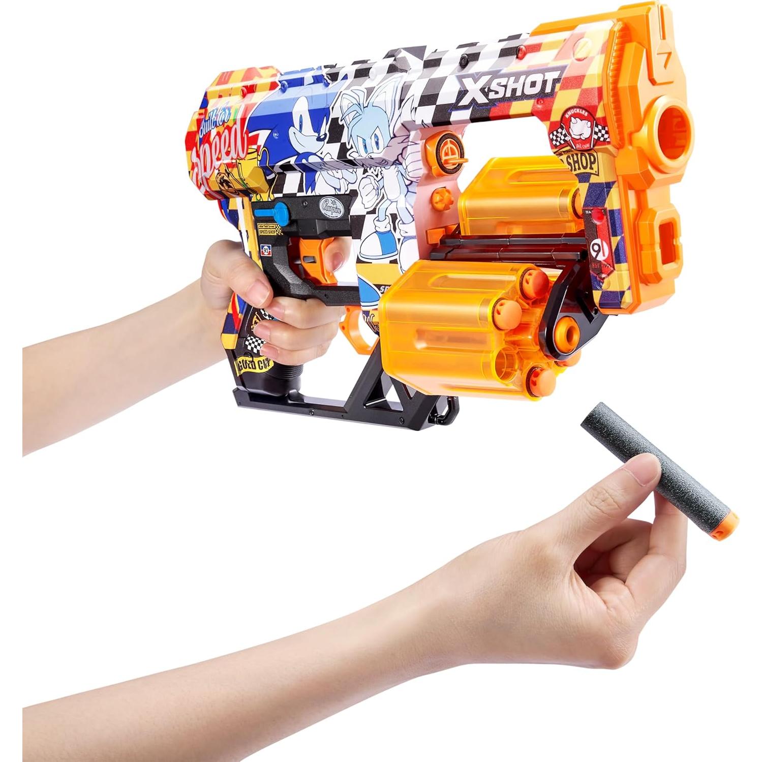 X-Shot Skins Dread Sonic Blaster con 24 Dardos - ZURU