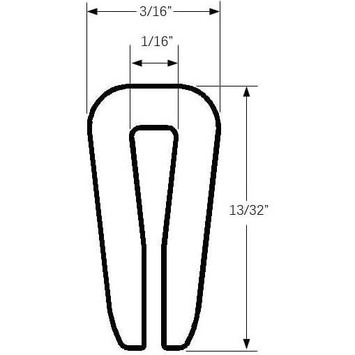 Bisel de Goma Silicona Protalwell 20 pies Blanco 1.59 mm