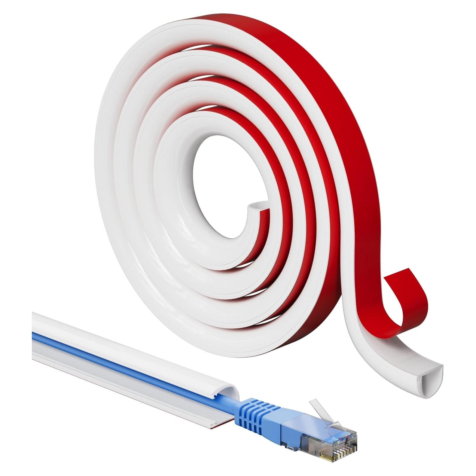 Ocultador de Cables KAYLEINSTER 198 cm Adhesivo Flexible Blanco
