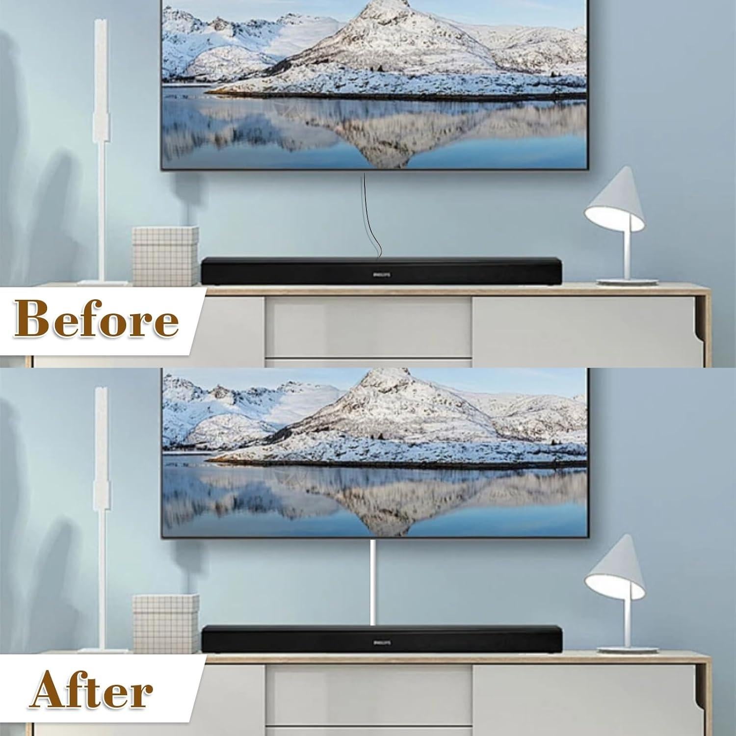 Ocultador de Cables KAYLEINSTER 198 cm Adhesivo Flexible Blanco