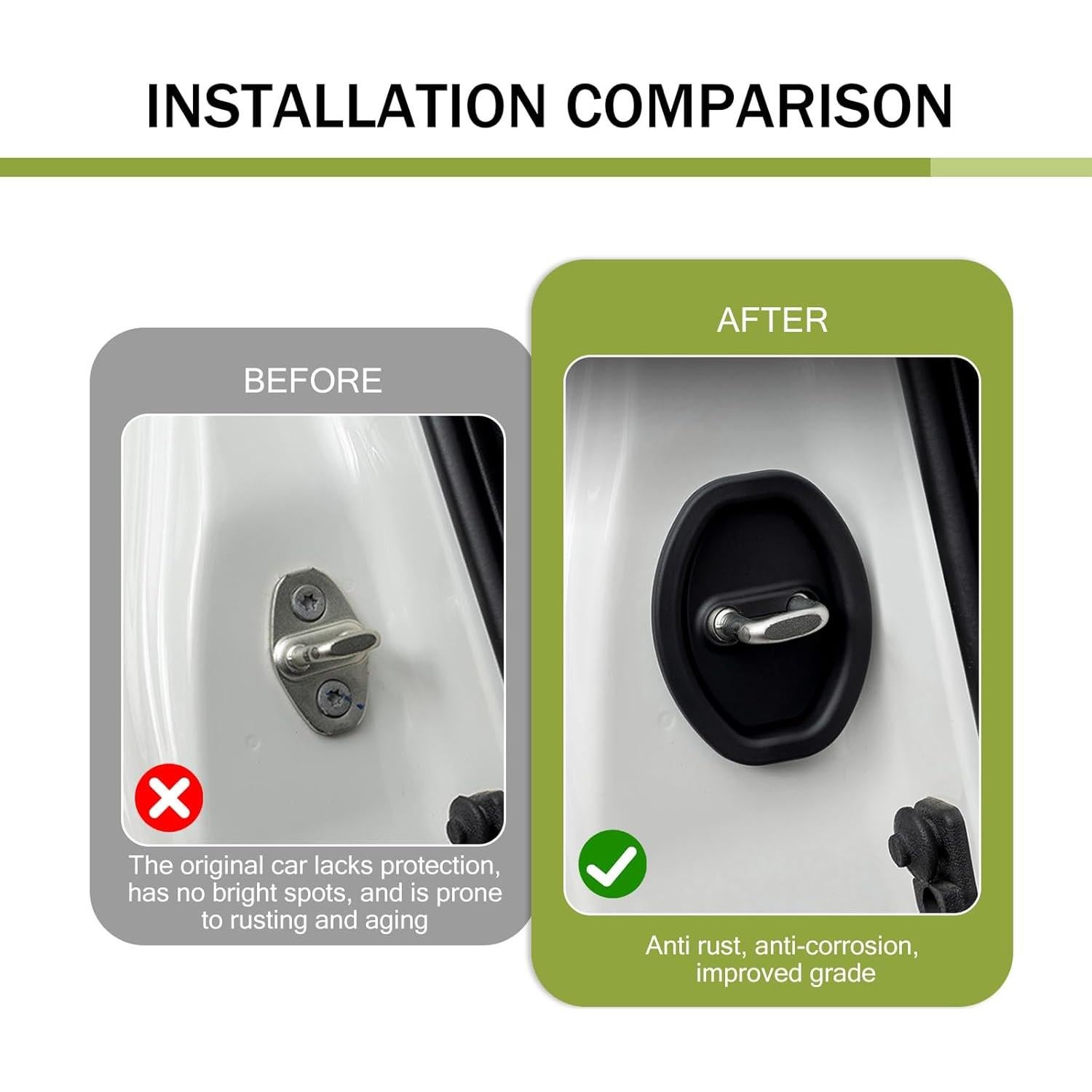 Protector de Cerradura de Puerta de Coche nodteem 2 PCS Silicona