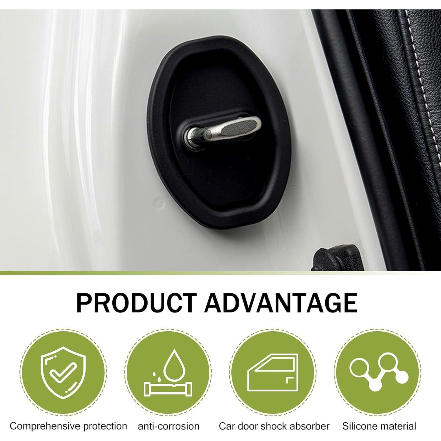 Protector de Cerradura de Puerta de Coche nodteem 2 PCS Silicona