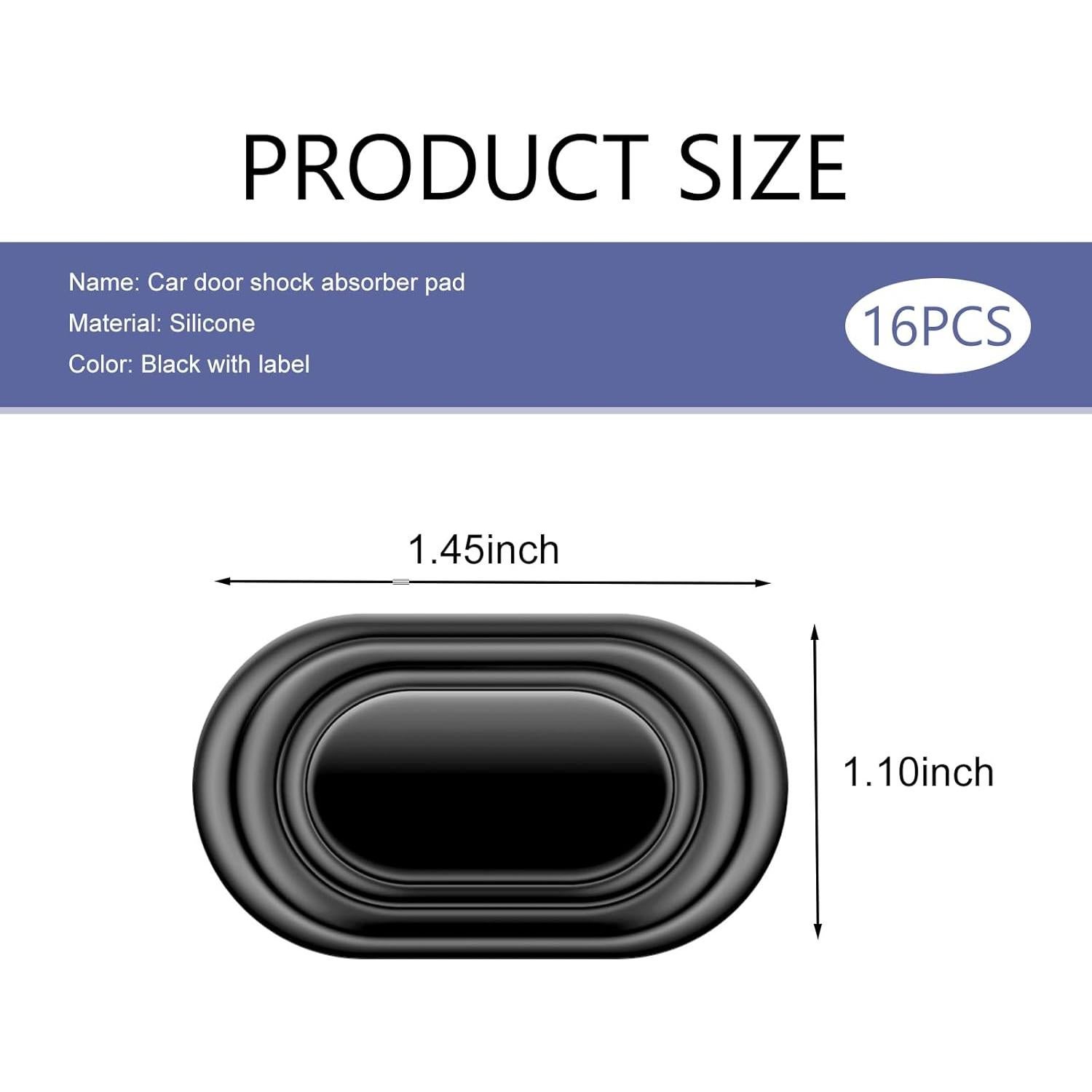 16 Amortiguadores de Puerta de Coche Leechio Silicona Negra