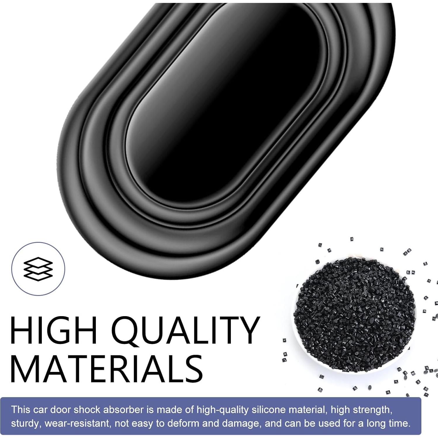 16 Amortiguadores de Puerta de Coche Leechio Silicona Negra