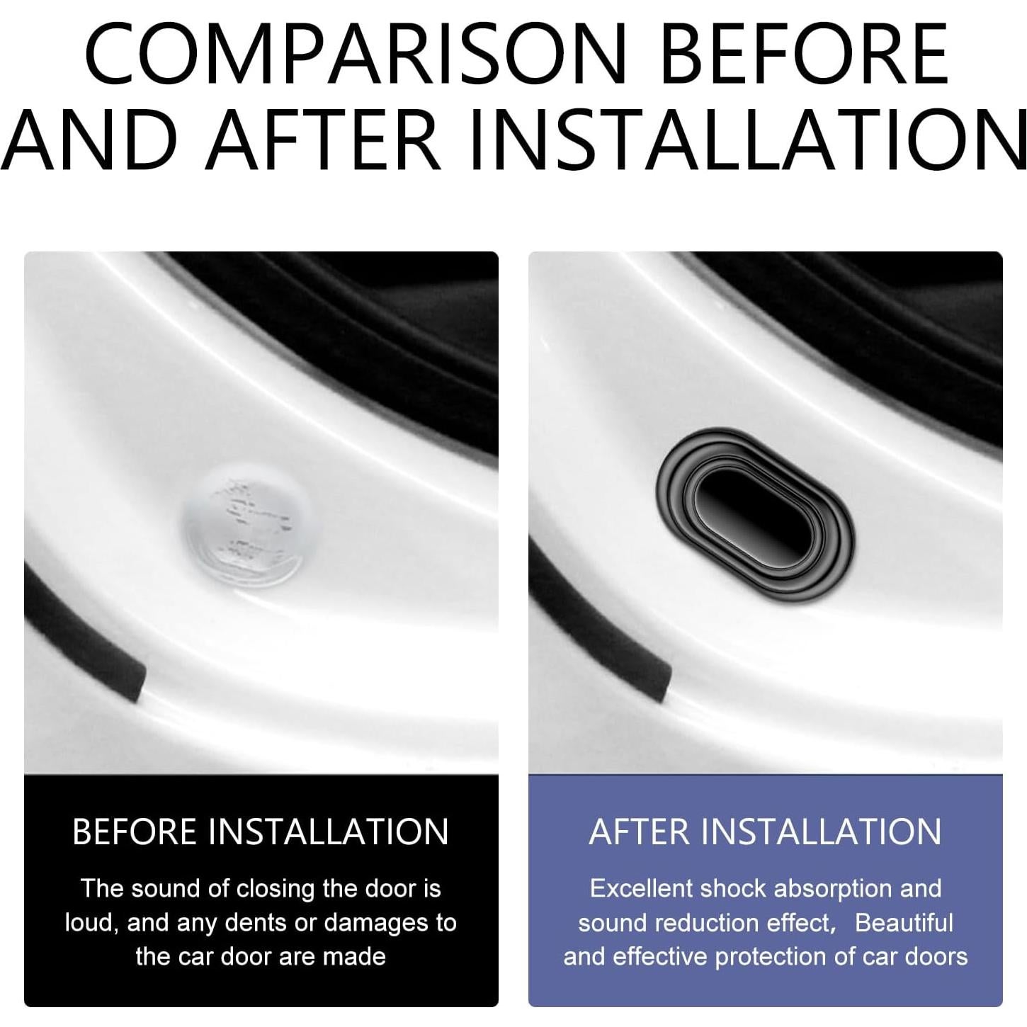 16 Amortiguadores de Puerta de Coche Leechio Silicona Negra