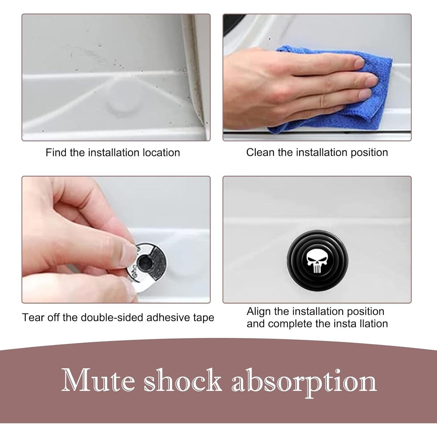 8 Almohadillas Absorbentes de Choque para Puertas de Auto awlbed