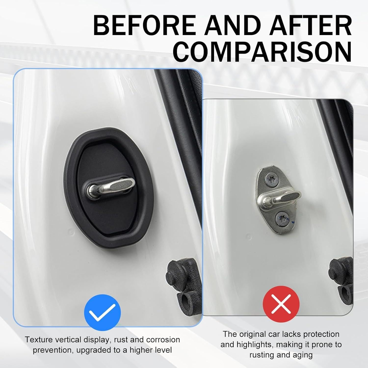 Protector de Cerradura de Puerta de Coche cerfioo 2 PCS Silicona