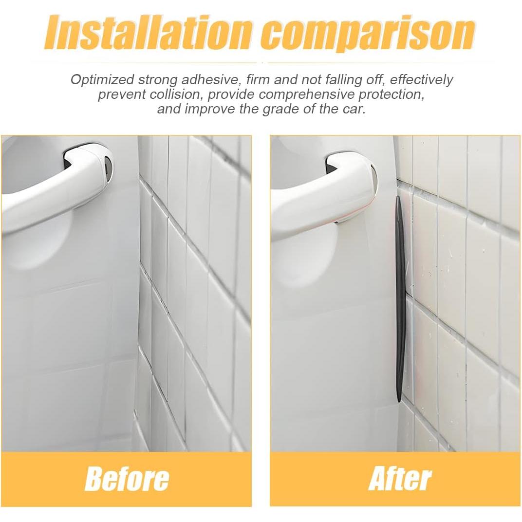 6 Piezas Protector de Bordes de Puerta de Coche AICEL Negro