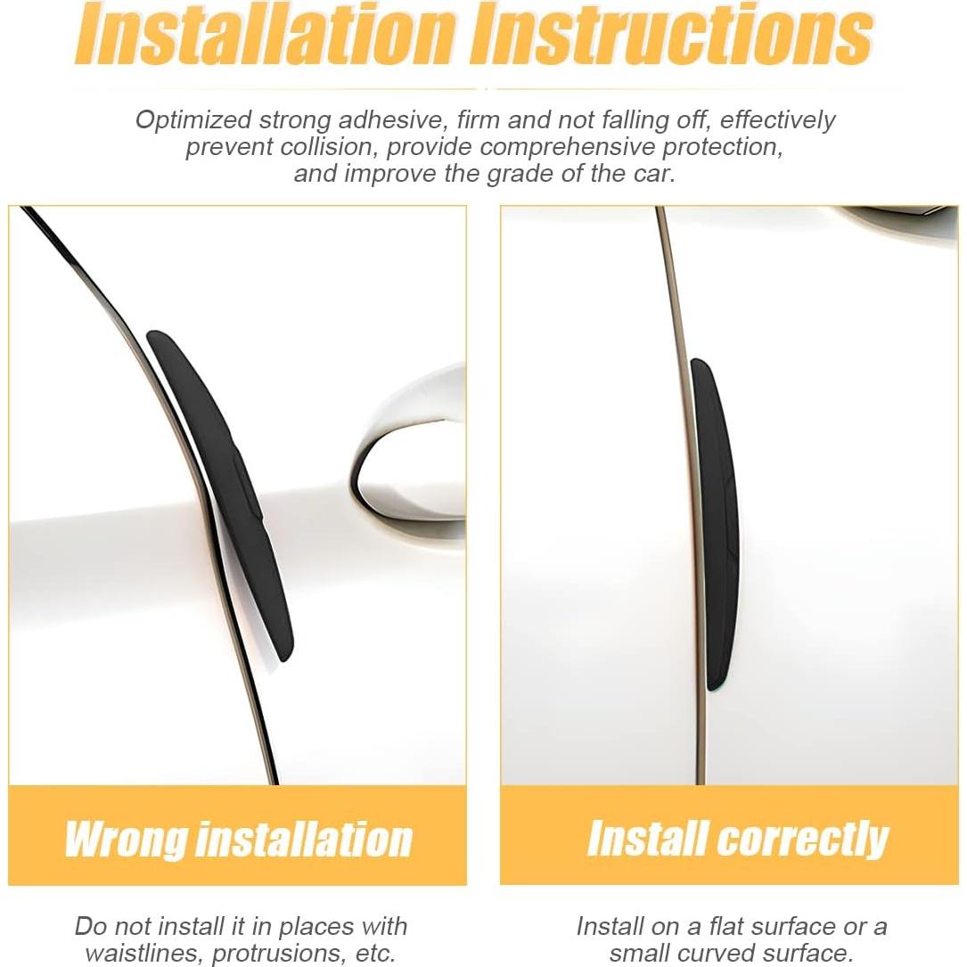 6 Piezas Protector de Bordes de Puerta de Coche AICEL Negro