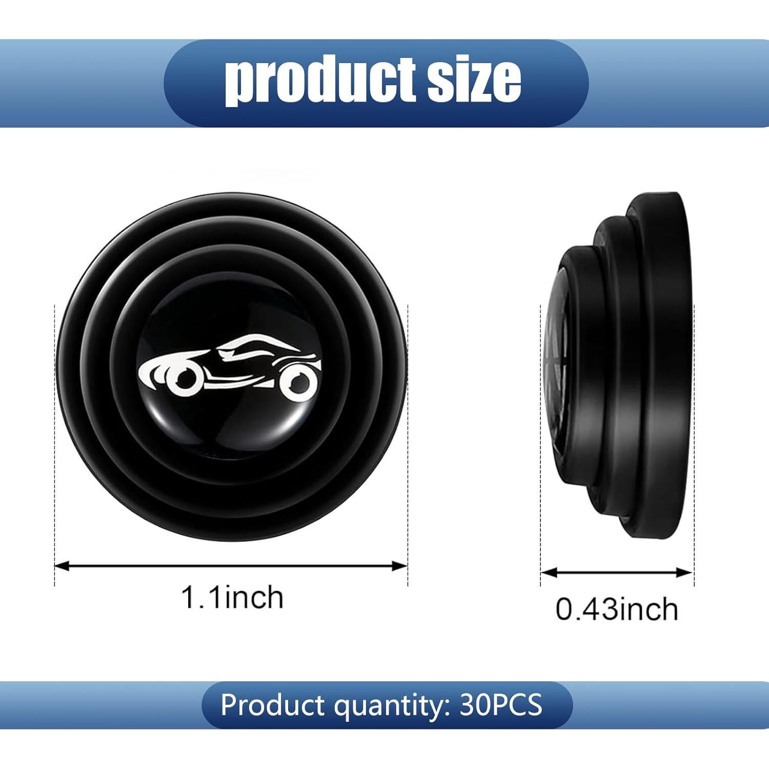 Pack 30 Almohadillas de Silicona para Puertas de Coche Lekudo