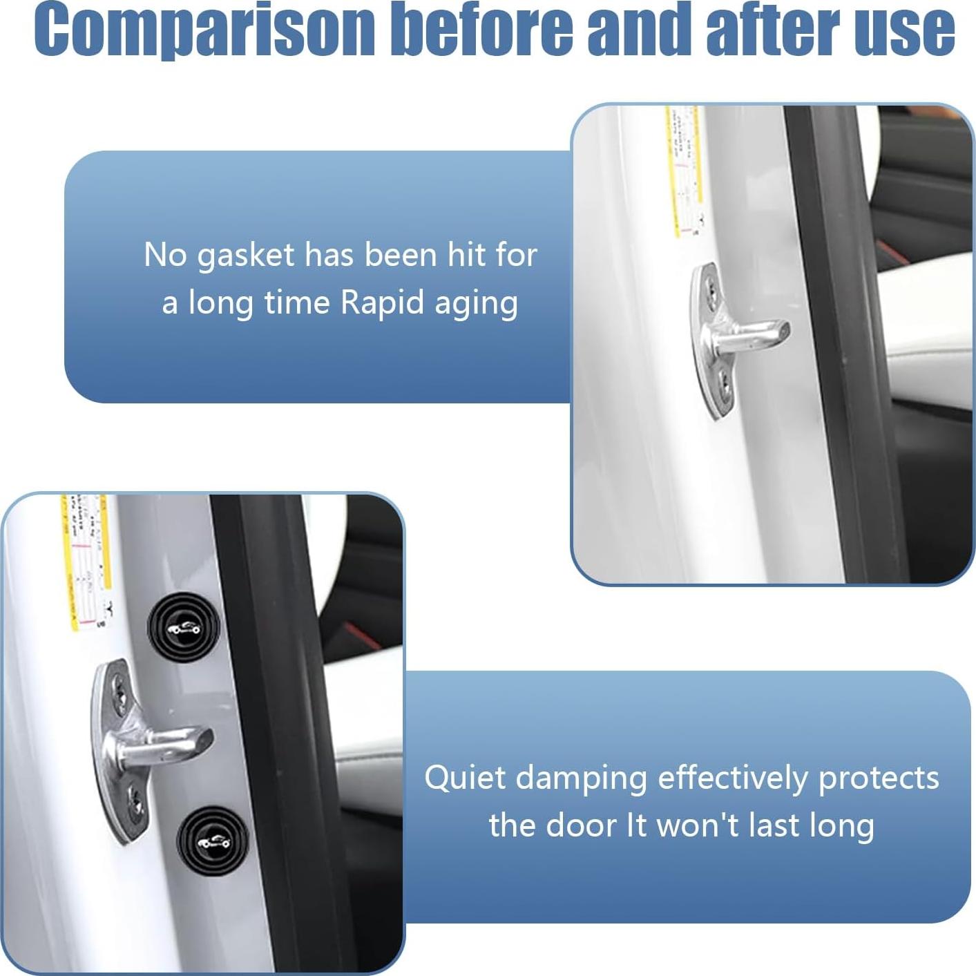 Pack 30 Almohadillas de Silicona para Puertas de Coche Lekudo