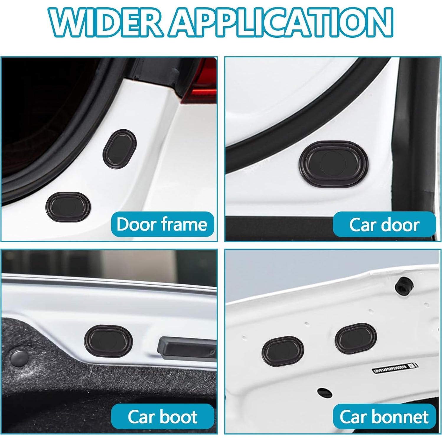 Amortiguador de Puerta de Coche Wuyaoyao 8PCS Silicona Negra
