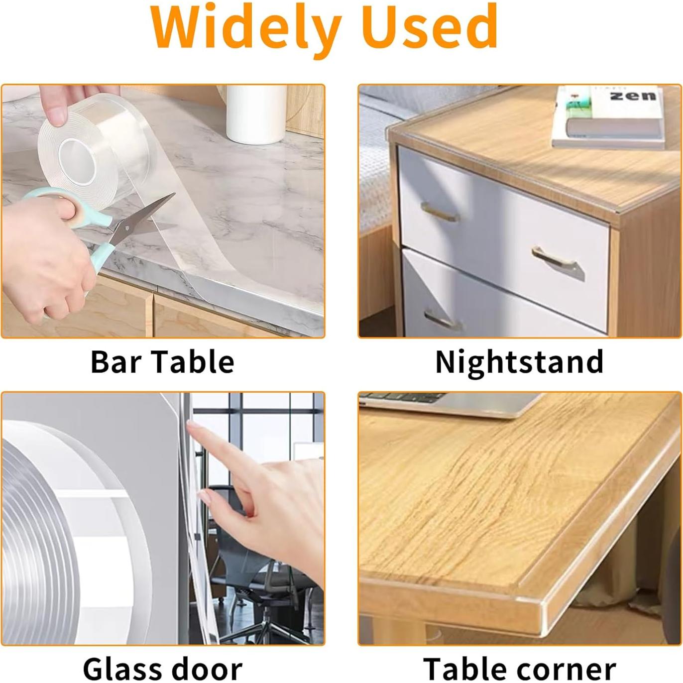 Tira Protectora de Borde Transparente KAIYUER 3.00 m PVC