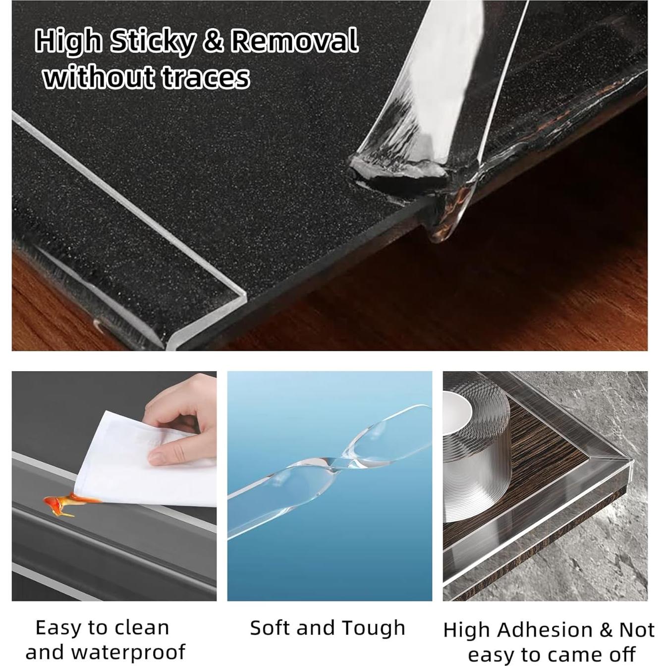 Tira Protectora de Borde Transparente KAIYUER 3.00 m PVC