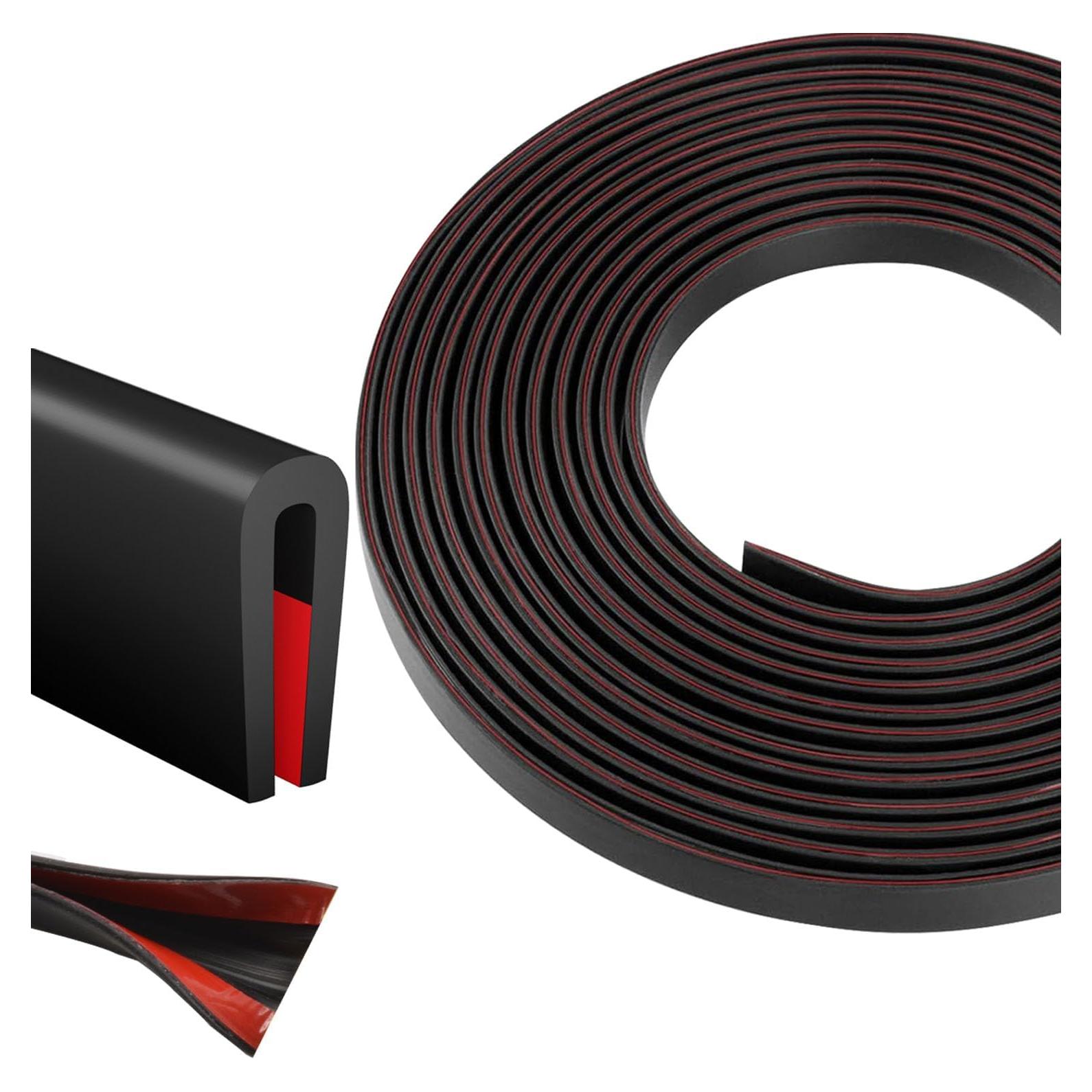 Bisel Autoadhesivo de Silicona Pettyelf Negro 6m 3.2mm