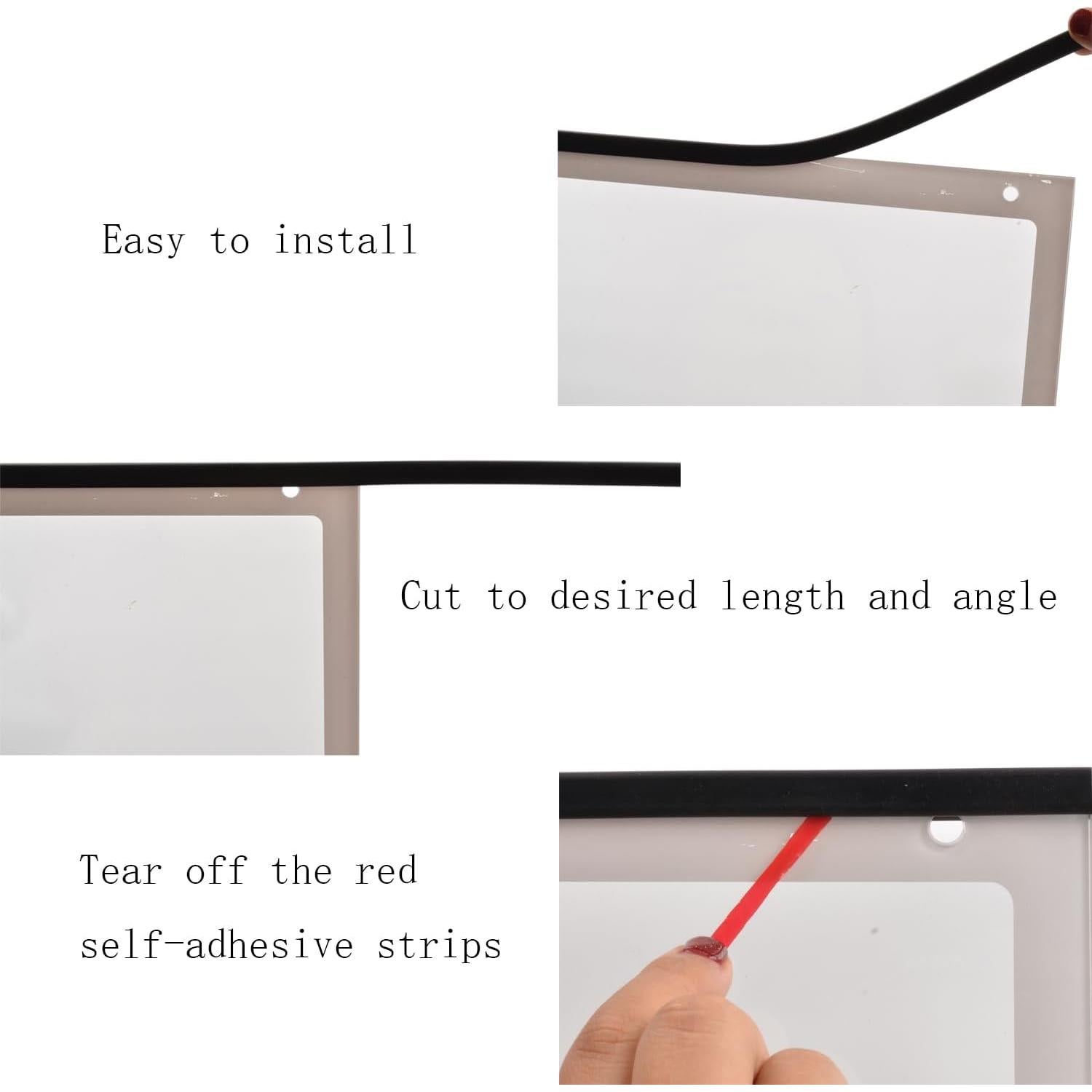 Bisel Autoadhesivo de Silicona Pettyelf Negro 6m 3.2mm