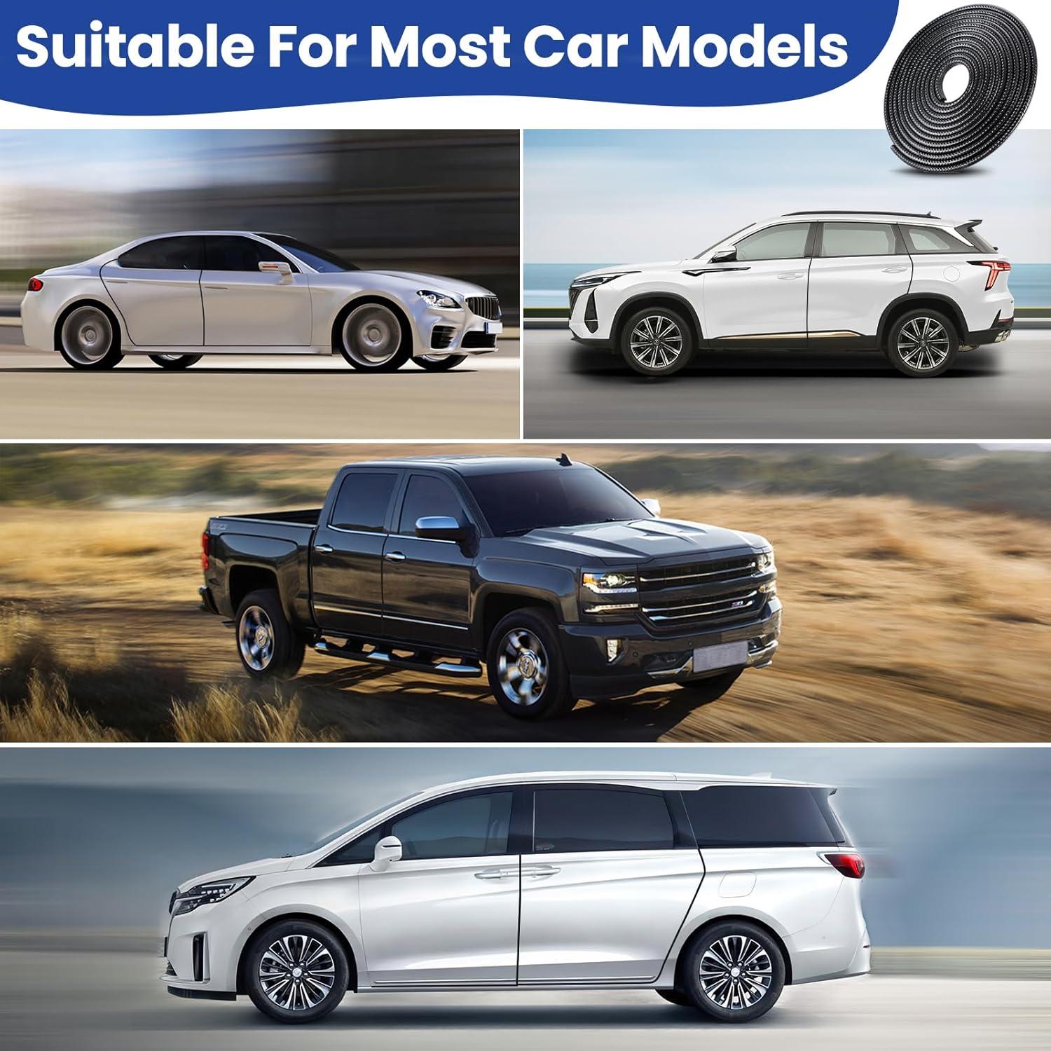 Protector de Bordes de Puerta de Coche Ymiueip Negro 5m