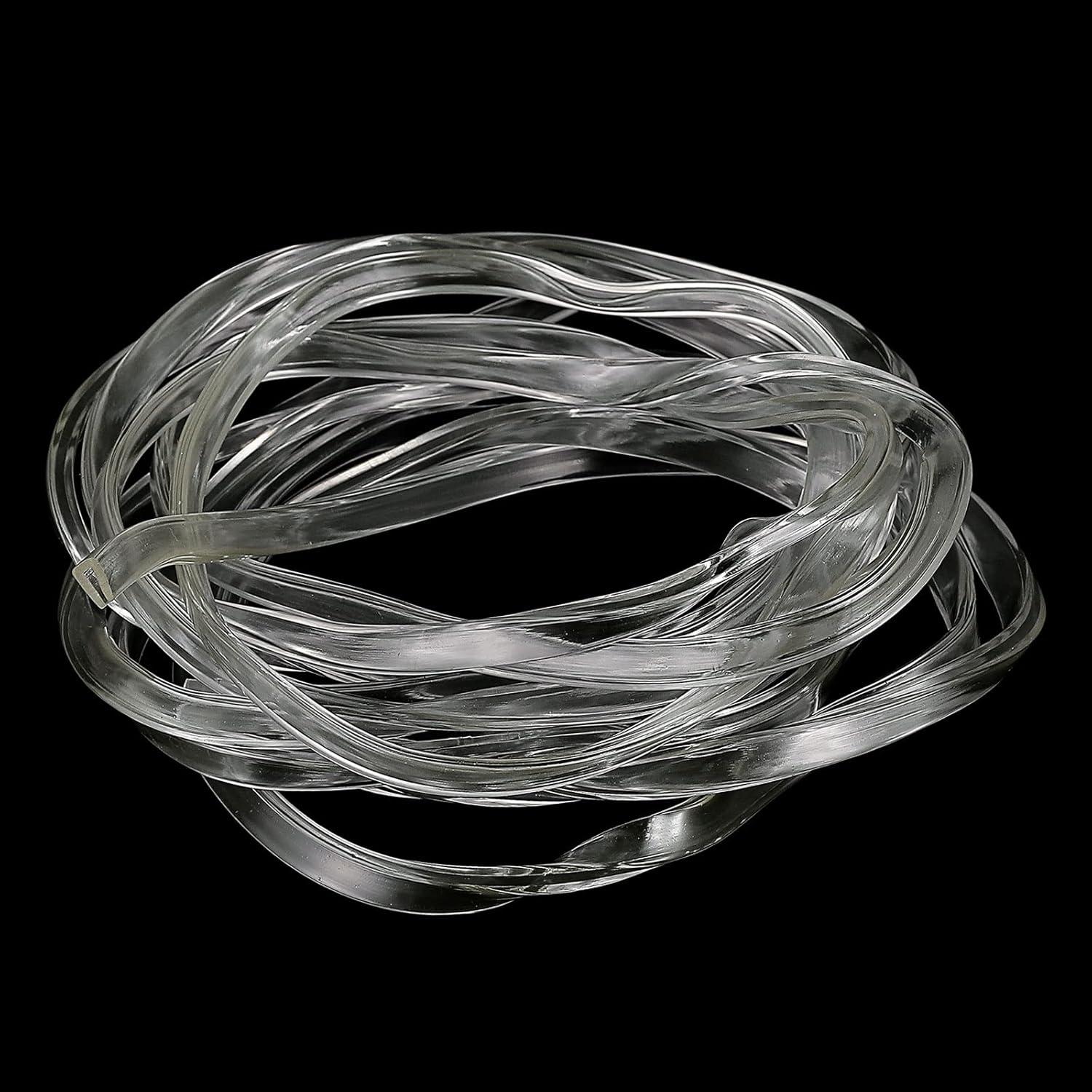 Borde de Canal en U uxcell 3.5m Goma Transparente 1-2mm