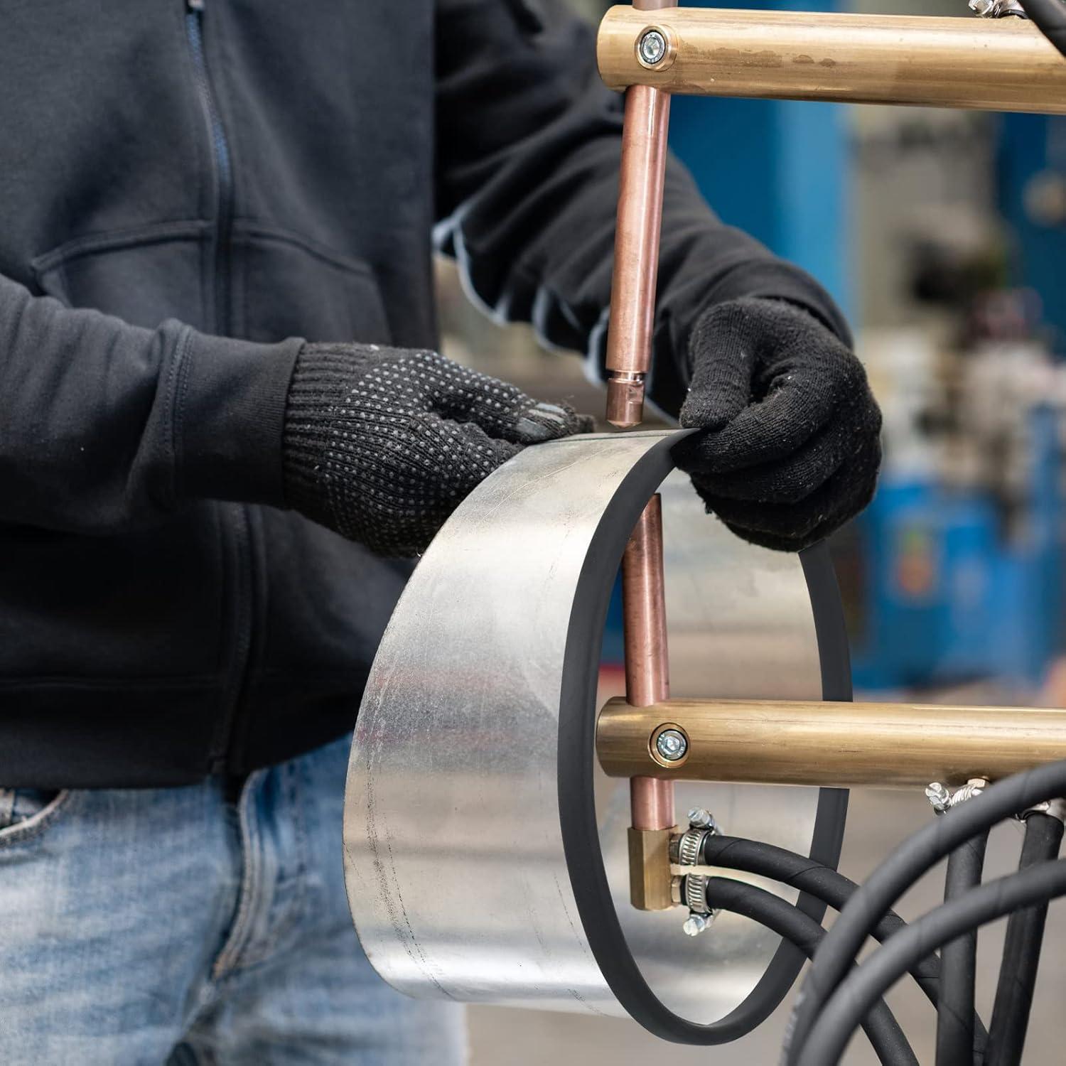 Bisel de canal U de goma Tondiamo 6.1m negro para puertas