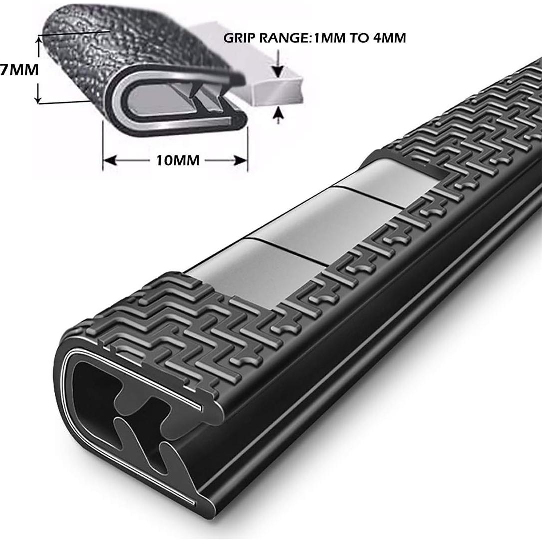 Protectores de Bordes de Puerta de Coche MYFAMIREA 10M Negro