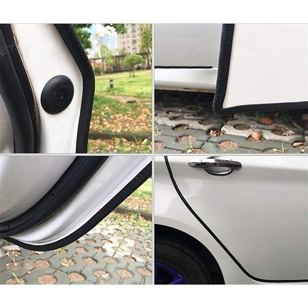 Protectores de Bordes de Puerta de Coche MYFAMIREA 10M Negro
