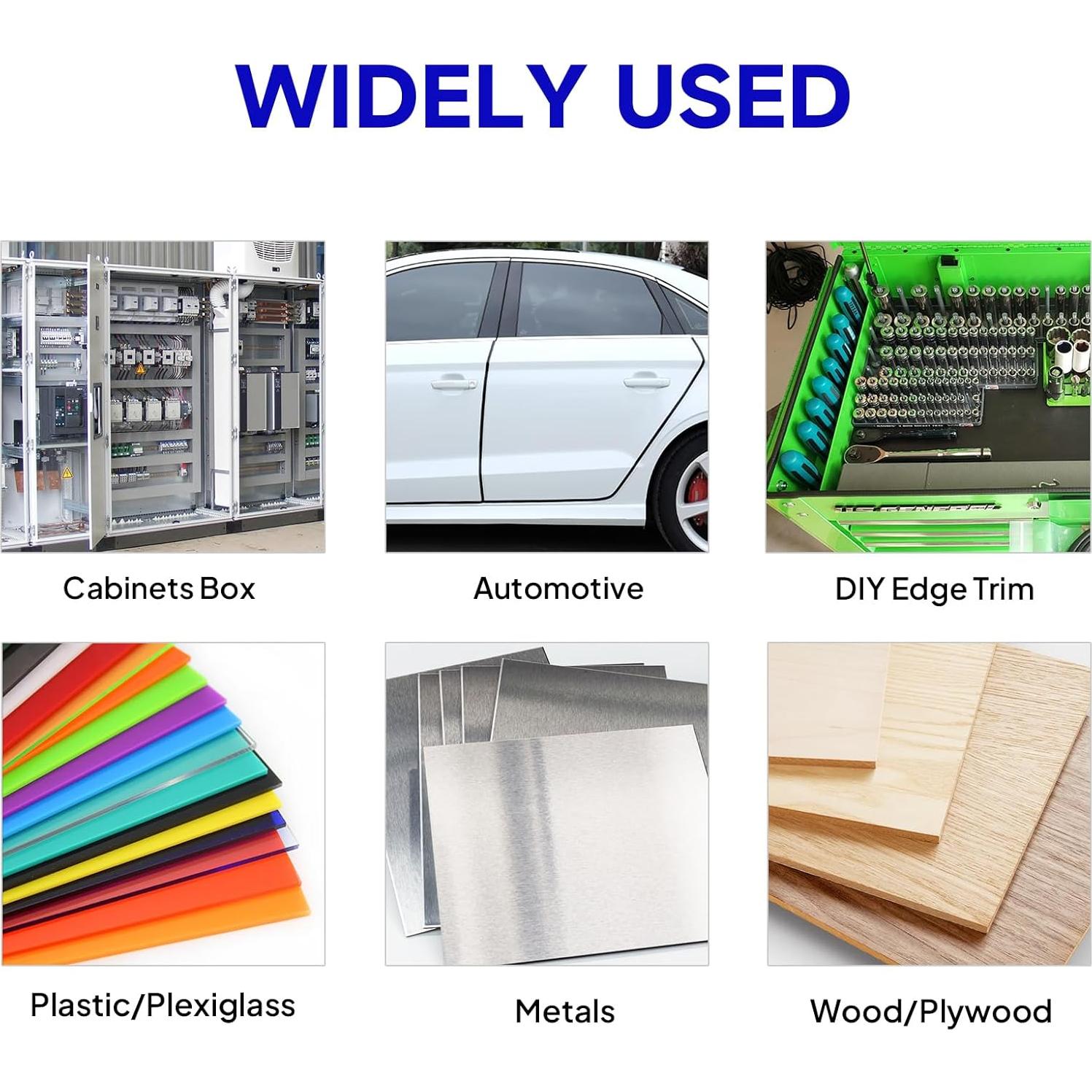 Bisel de Goma PVC EdgeSeal 3.05m Blanco para Bordes 1.2-6.4mm