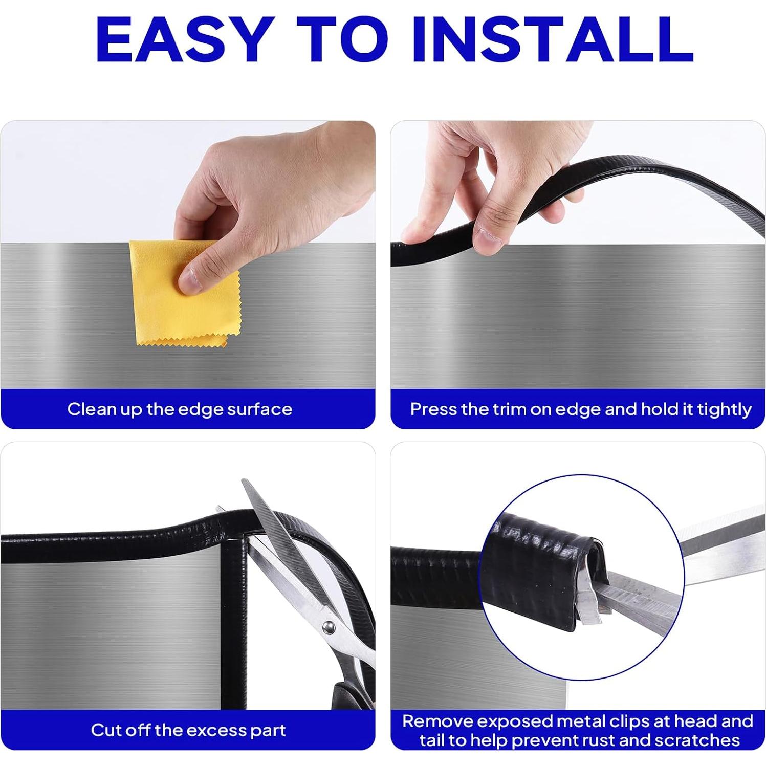 Bisel de Goma PVC EdgeSeal 3.05m Blanco para Bordes 1.2-6.4mm