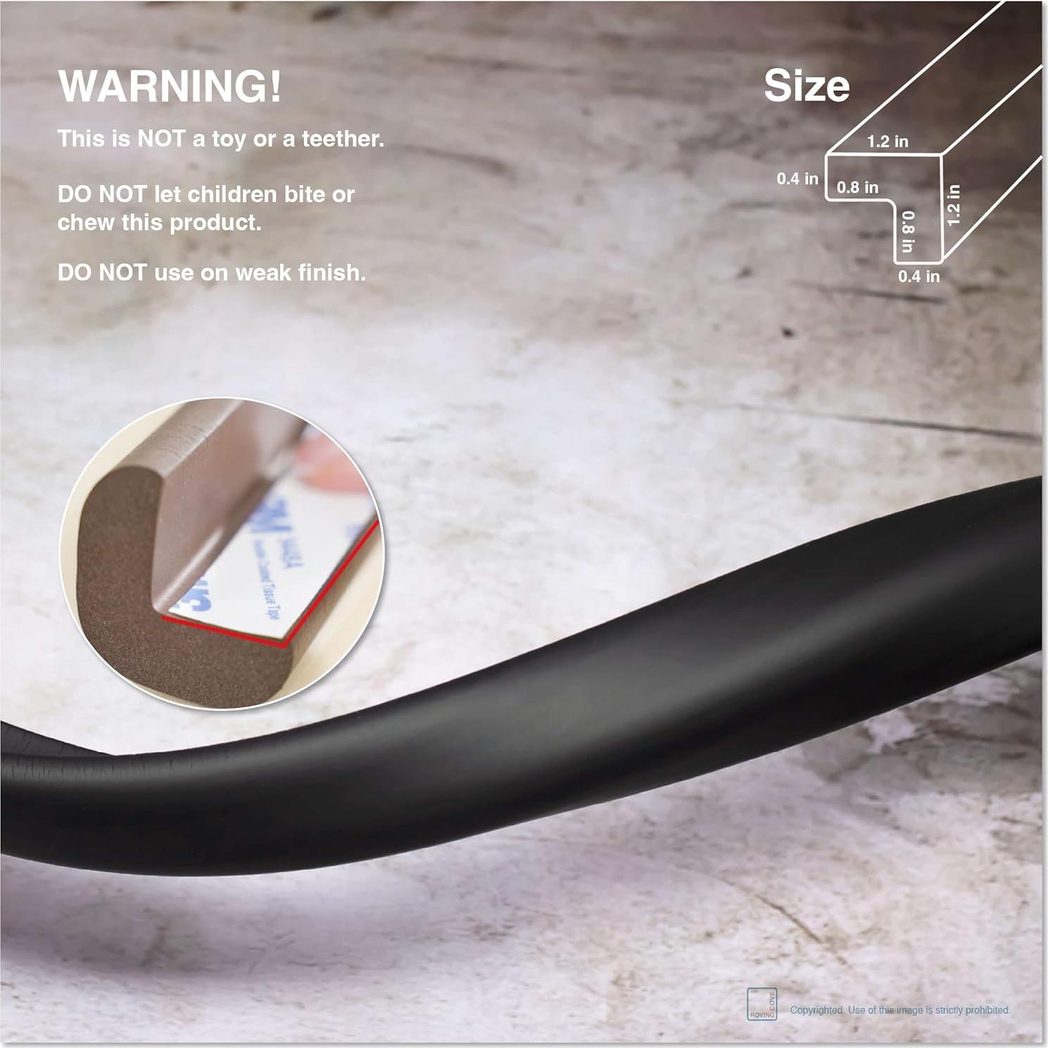 Protector de Bordes Roving Cove 2.74m Espuma Caucho Negro