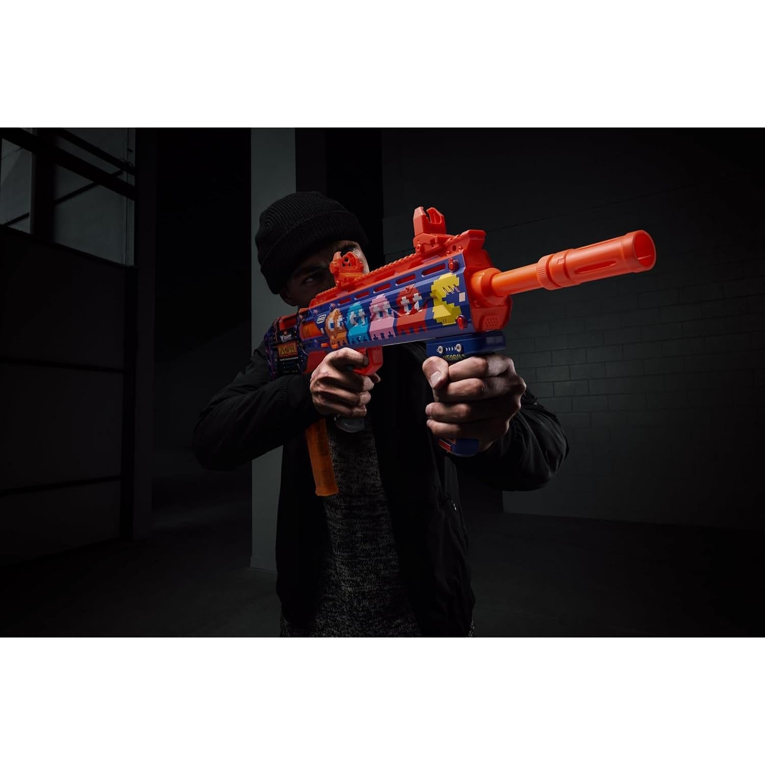 Blaster XShot Skins Pro Pac-Man con 40 Dardos y Tecnología Aire Pocket