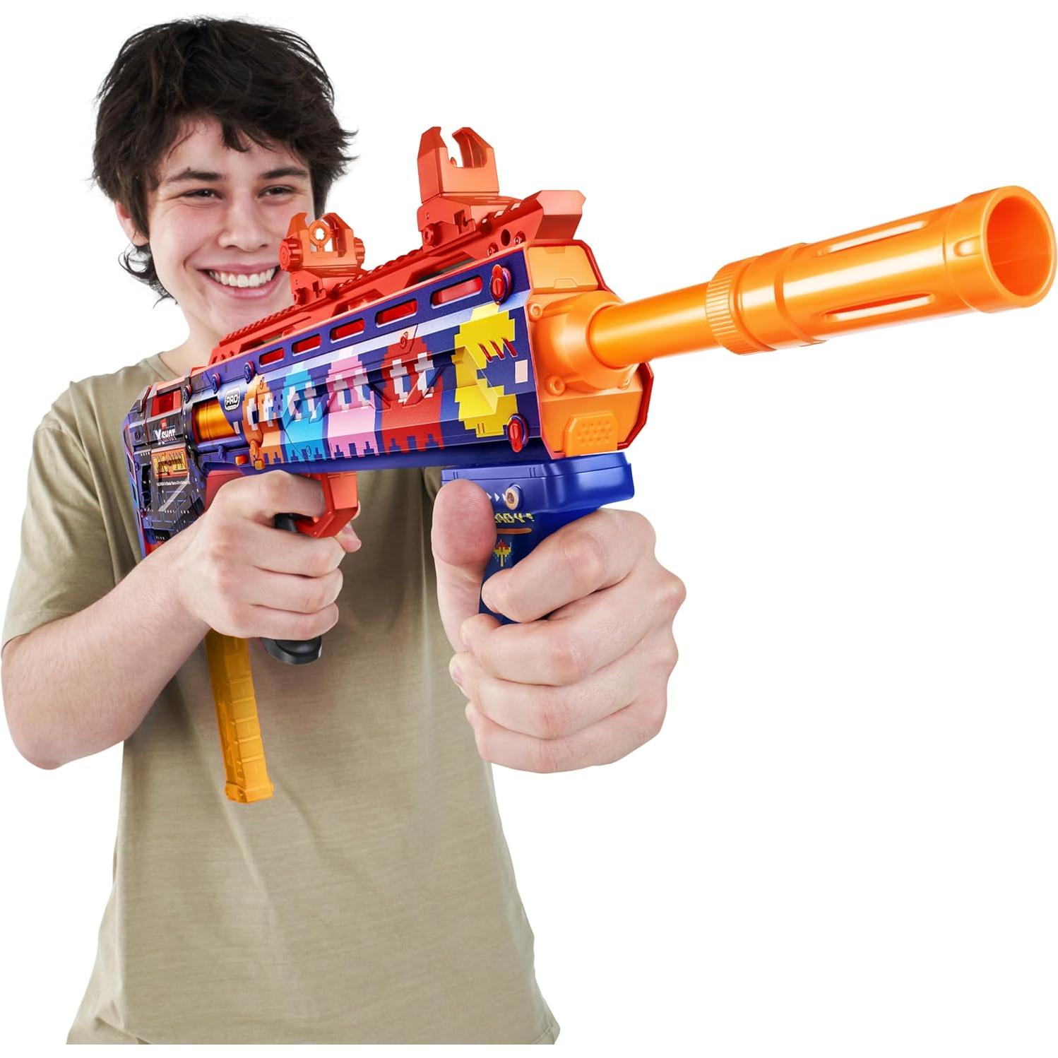 Blaster XShot Skins Pro Pac-Man con 40 Dardos y Tecnología de Aire