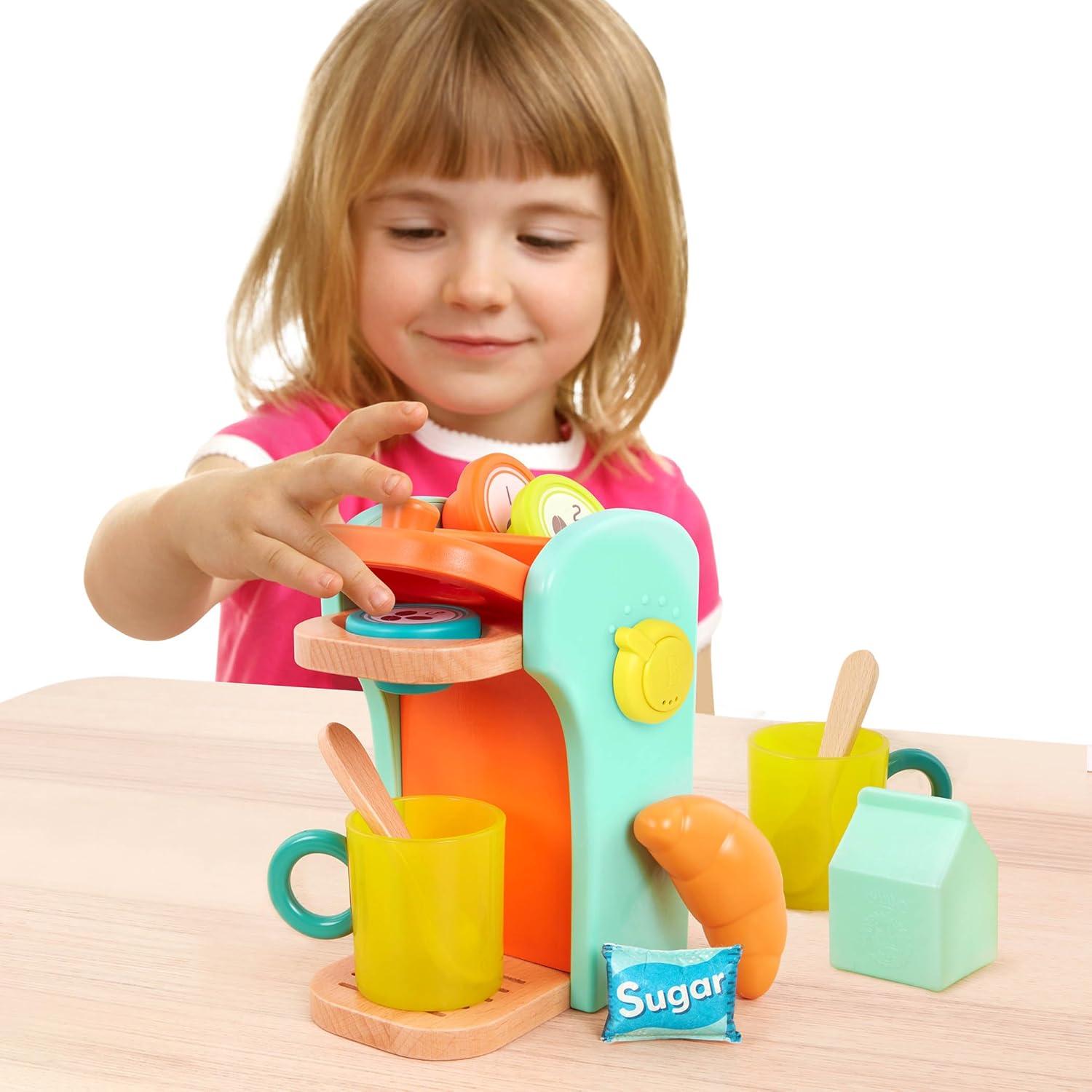 B. toys Máquina de Café de Madera con 10 Accesorios