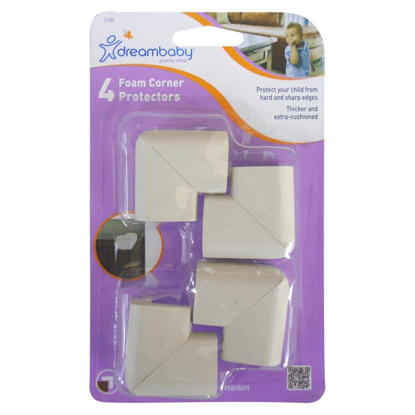 Protectores de Esquinas de Espuma Dreambaby 4 Pk Gris