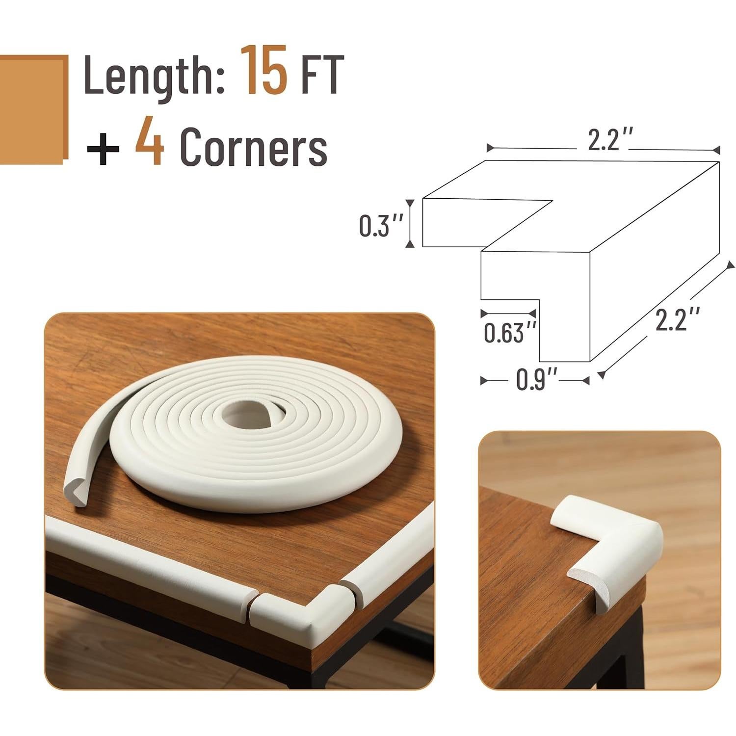 Protectores de Esquinas y Bordes Mr. Pen 4.57m para Bebés