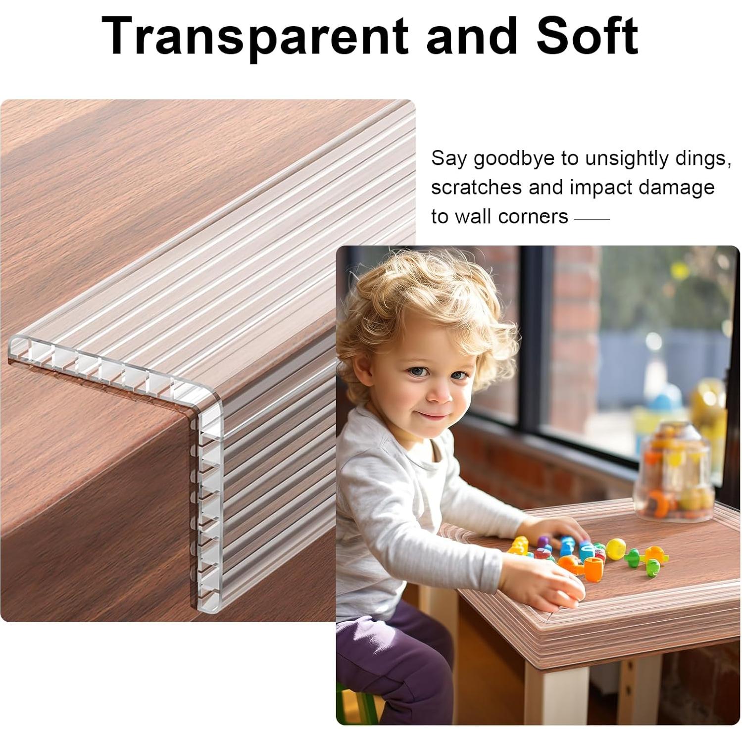 Protectores de Esquina SHIISEWE 2m Transparente con Adhesivo Fuerte