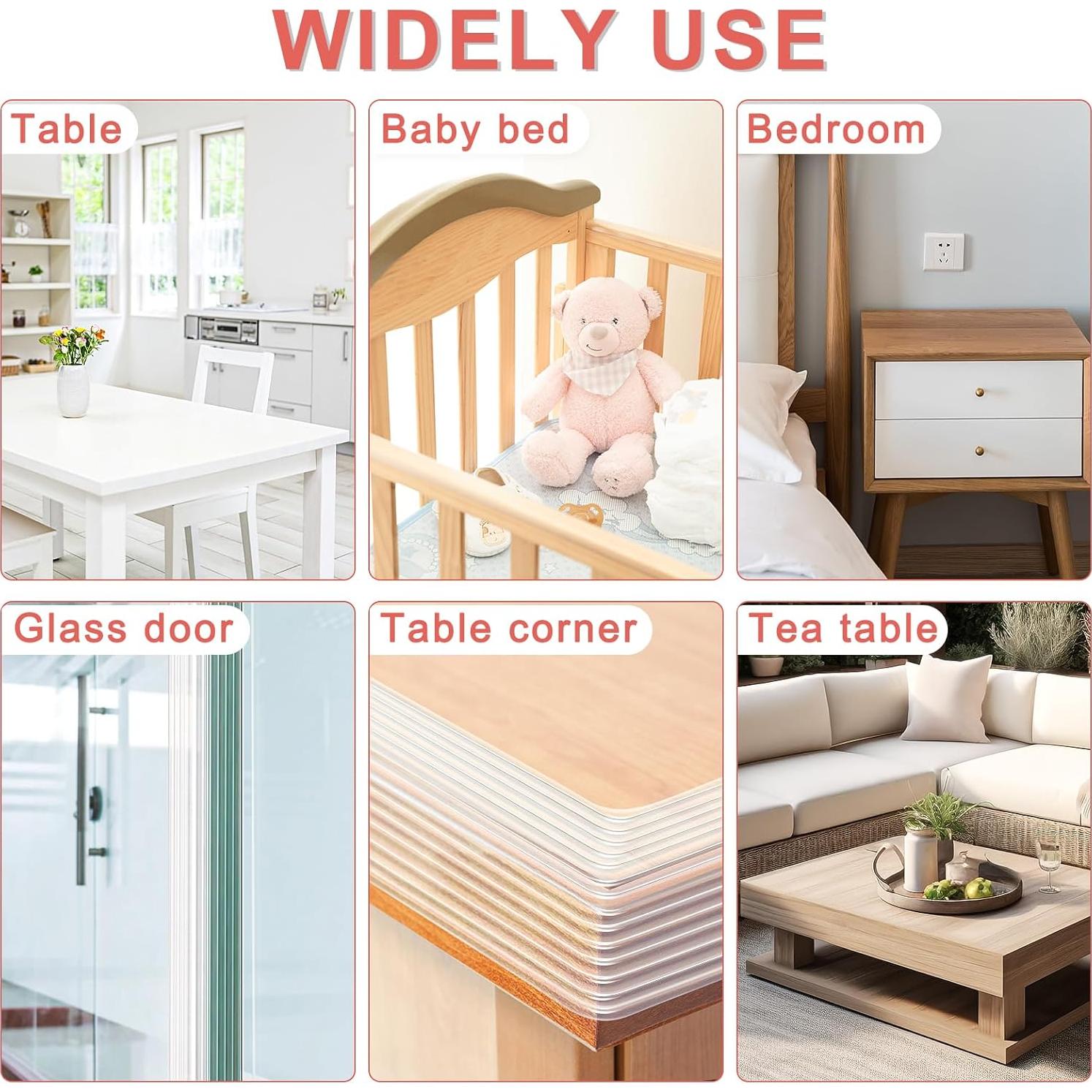 Protectores de Esquina SHIISEWE 2m Transparente con Adhesivo Fuerte