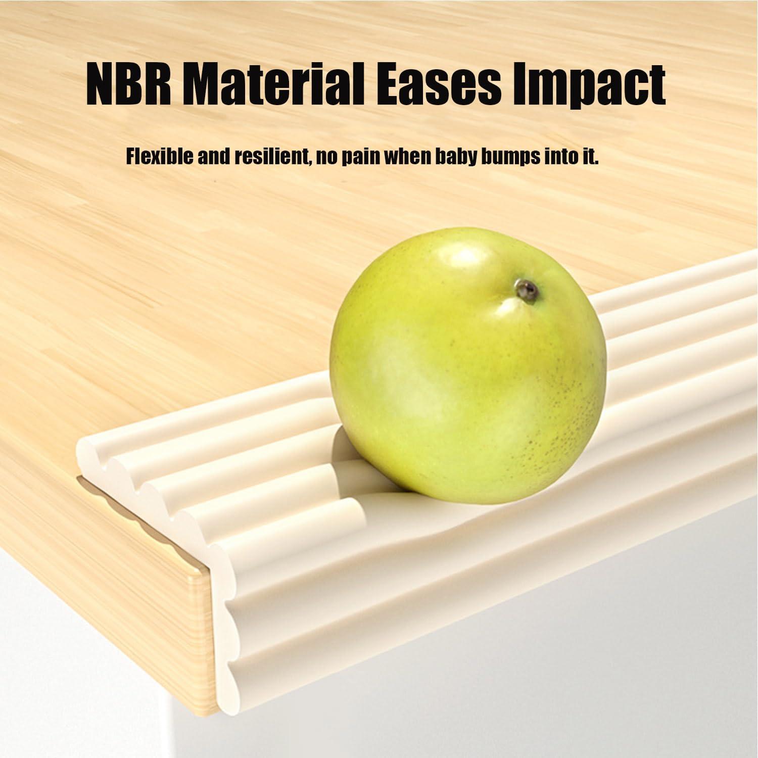 Protector de Bordes para Bebé TFXXSJWY 2m Espuma NBR Blanco